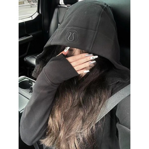 Lulu Original Breathable for for Hoodie Full-zip Hooded <strong>Yoga</strong> Shirt Slim-fit Casual Top <strong>Jacket</strong> - Product Image 3