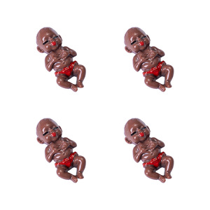 Mini Statuette in Resina di Bambino Dormiente Nero, Ornamento in Miniatura per Micro Paesaggi, Giardino delle Fate, Portachiavi, Decorazioni Fai-da-Te - Product Image 5