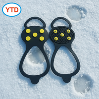 YTD YTD-020 Crampons à glace en caoutchouc respirants et antidérapants pour la randonnée sur neige, les bottes et les chaussures de sport