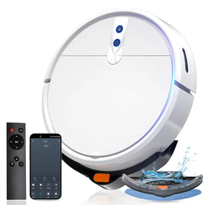 Robot Aspirador y Fregador 2 en 1 con Filtro HEPA, Navegación Giroscópica, Limpieza en Húmedo/Seco, Uso en Hoteles, Eliminación Automática de Suciedad, USB EU - Product Image 3