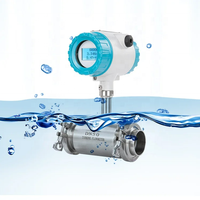 Flowmeter Elektromagnetik Industri Digital, Sensor Aliran Air Akurasi Tinggi, Pengukuran Aliran Inline