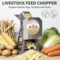 Nouvelle machine à couper le fourrage automatique en acier inoxydable à haute efficacité pour la production d'aliments pour bétail, moutons et animaux