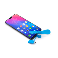 Mini ventilateur USB Type C 2-en-1 pour téléphone portable, logo personnalisé, cadeaux portables en plastique pour iPhone et Android
