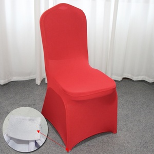 Housses de chaise de mariage ajustées en spandex élastique, de haute qualité, pour banquets et hôtels, en polyester uni teint, taille universelle - Product Image 4