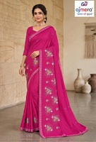 Saree Katun Ajmera Cetak Tradisional yang Bergaya, Lembut, Elegan, Pakaian Etnik untuk Wanita, Cepat Kering, Cocok untuk Semua Musim