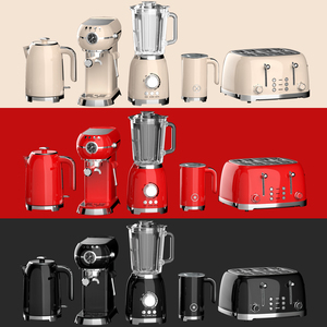 Coffee Machine Home Appliance Sets <b>Glass</b> <b>Blender</b> Stainless Steel Coffee Machine and Toaster Set - Product Image 6
