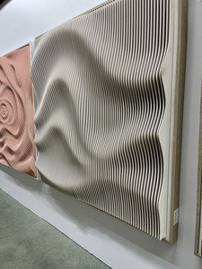 <span class=keywords><strong>Arte</strong></span> Murale Parametrica in Legno di Alta Gamma, Decorazioni 3D in Rilievo, Dipinti Decorativi Incisi al Laser, Decorazione Murale in Legno a Doghe per Hotel - Product Image 6