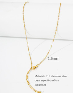 <span class=keywords><strong>Collana</strong></span> di moda <span class=keywords><strong>collana</strong></span> iniziale in acciaio inox da <span class=keywords><strong>uomo</strong></span> <span class=keywords><strong>collana</strong></span> <span class=keywords><strong>catena</strong></span> gioielli <span class=keywords><strong>collana</strong></span> 18K oro - Product Image 4