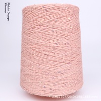 Benang Rajut Crochet Rajutan Tangan Impor Rusia Laris Manis, Campuran Katun/Akrilik dengan Payet 3mm, 500g Per Gulung, Guangdong