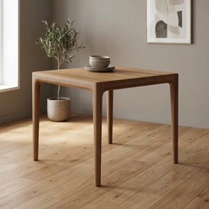 Table à manger rectangulaire moderne en teck massif pour l'extérieur, 4 places, jardin, patio, imperméable, écologique, durable - Product Image 2