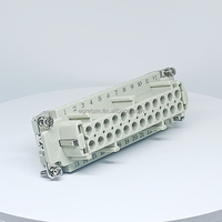 Conector Automotriz de Servicio Pesado de 24 Pines, Estándar Común, Policarbonato, Latón, 16A, 500V, IP65, HE-024-F, Igual que Harting