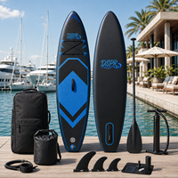 Planche de SUP gonflable tout usage 10ft6 à faible MOQ, avec pont large tissé Drop Stitch et coussin de pont en EVA, pour propriétaires de marques, pour eaux calmes