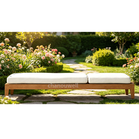 Conjunto de Muebles de Jardín de Madera de Teca de Estilo Minimalista, Precio Económico, para Disfrutar al Aire Libre, con Silla de Esquina para Ver la Ciudad