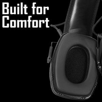 Meilleurs protège-oreilles pliables en ABS à réduction de bruit 27 dB SNR avec compression numérique activée par le son pour le tir en extérieur, la chasse et les applications tactiques