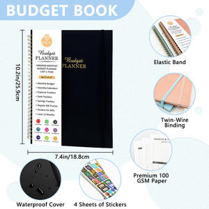 2026 Financial <b>Budget</b> <b>Book</b> 16K Thread Sewing Hardcover 12-Month <b>Planner</b> Notebook 100 Sheets Leather Cover Revenue Expenditure - Product Image 3