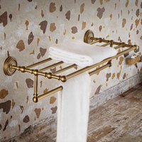 Porte-serviettes mural vintage en bronze antique, rustique, écologique et contemporain pour salle de bain