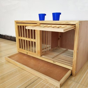 Jaula Clásica Ecológica de Madera para Palomas, Compartimentos Modulares para Nidificación y Emparejamiento, Fácil de Limpiar, Forma Cuadrada, Cierre Deslizante - Product Image 3