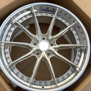 Jantes en alliage forgé LZT-574 2 pièces, aluminium 6061-<span class=keywords><strong>T6</strong></span>, finition chromée, design multi-rayons, PCD 112 mm, neuves, compatibles <span class=keywords><strong>V90</strong></span> V60 S90, personnalisées - Product Image 2