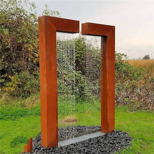Nouvelle tendance cascade murale <span class=keywords><strong>d</strong></span>'étang en acier corten oriental pour jardin Idées de caractéristiques <span class=keywords><strong>d</strong></span>'<span class=keywords><strong>eau</strong></span> de haute qualité fontaine <span class=keywords><strong>d</strong></span>'<span class=keywords><strong>eau</strong></span> extérieure - Product Image 1