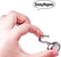 Magnetpro Crochet Magnétique Avec Ventouse Forte Aimant Néodyme Fer Bore Pour Portes Suspendues Armoires Plafonds