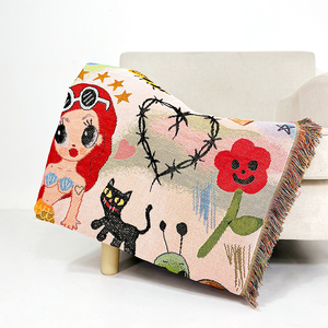 Tapiz tejido de diseño personalizado, Sudadera con capucha, tela <span class=keywords><strong>Karol</strong></span> <span class=keywords><strong>G</strong></span>, manta tejida, tapiz - Product Image 3