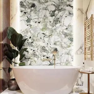 Dark Green Luxury Stone Marble Floor Tiles Porcelanato 750*1500 Sala de estar Entrada do banheiro Fundo Wall Tile