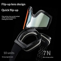 Nouvelles lunettes de ski pour adultes 2026 OEM en TPU double couche, anti-buée, coupe-vent, protection UV, avec système magnétique relevable pour sports de plein air