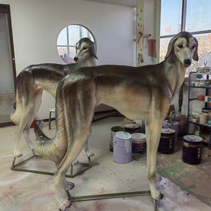 Sculpture de <span class=keywords><strong>chien</strong></span> <span class=keywords><strong>Saluki</strong></span> grandeur nature à vendre, statue de gorille de jardin en fibre de verre avec sculpture à la main - Product Image 5