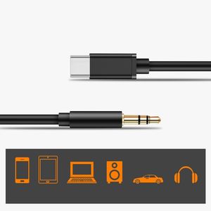 Adaptador de conector auxiliar de Audio tipo <span class=keywords><strong>C</strong></span> a 3,5mm, cable auxiliar <span class=keywords><strong>USB</strong></span> <span class=keywords><strong>C</strong></span> para coche, auriculares, altavoz, Cable auxiliar, adaptador de conector para auriculares - Product Image 6