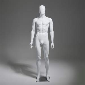 Manichino Maschile in Plastica Non Verniciata, Corpo Grezzo Bianco per <span class=keywords><strong>Pittura</strong></span> Fai-da-Te e Esposizione Personalizzata - Product Image 2
