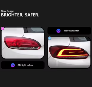 ไฟท้าย LED AURON สำหรับ VW Scirocco แบบใส รุ่นใหม่ อัพเกรดไฟวิ่งกลางวัน 6000K 6000 ลูเมนส์ 36W 12V แบบเสียบใช้งานได้ทันที ปี 2009-2017 - Product Image 3
