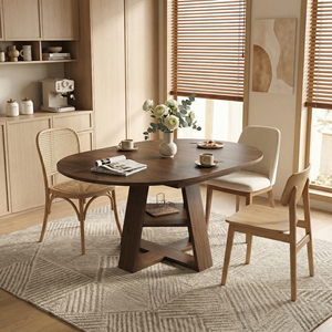 Tavolo <span class=keywords><strong>da</strong></span> <span class=keywords><strong>Pranzo</strong></span> Rotondo Estensibile in Legno Salvaspazio con Vano Nascosto per <span class=keywords><strong>Cucina</strong></span> <span class=keywords><strong>e</strong></span> <span class=keywords><strong>Sala</strong></span> <span class=keywords><strong>da</strong></span> <span class=keywords><strong>Pranzo</strong></span> Familiare - Product Image 1