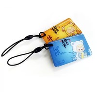 Carte RFID NFC personnalisée pour les médias sociaux, carte de visite RFID Google Review, mini-étiquette PVC avec code QR, porte-clés sans contact
