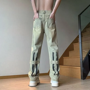 Jeans Retro Americanos para Hombre, Pantalones Anchos de Marca de Moda, Pantalones Rectos Nuevos 2026, Elegantes y de Corte Alto - Product Image 2