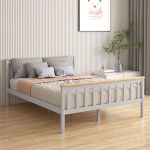 2024 Lit Double en Bois Blanc pour Adultes,/Enfants/Adolescents Meubles de Maison Style Moderne Plate-Forme en Bois Massif Cadres de Lit - Product Image 6