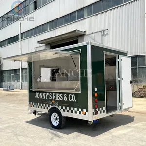 Chariot de vente rapide commercial pour hamburgers, frites, glaces et desserts, remorque alimentaire mobile avec certification CE - Product Image 1
