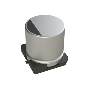 Distribuidor Autorizado, Condensador SMD de Aluminio de Montaje en Superficie 220 uF 16TKV220M6.3X8, 220UF 20% 16V - Product Image 1