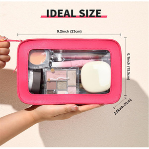 Cross-border spot transparent zippered cosmetic <b>box</b> toiletry bag travel cosmetic <b>storage</b> bag large capacity <b>waterproof</b> cosmetic - Product Image 5