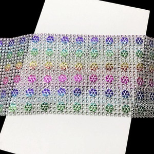 Bricolage mariage noël vêtements accessoires dentelle couleur strass plaque filet tissu Textile couture Costume pantalon ourlet rayure garniture - Product Image 5