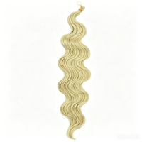 BELEZA 613 #   100g 24 inci Rambut Sintetis Model Keriting Body Wave Bundel Ombre Cokelat Pirang Gaya Rambut Alami Ekstensi Kepang