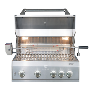 יוקרה נייד בנוי ב-<span class=keywords><strong>bbq</strong></span> גריל עם מבער מתלה התחממות 30 אינץ 'גן שולחן מנגל נירוסטה קל נקי - Product Image 2