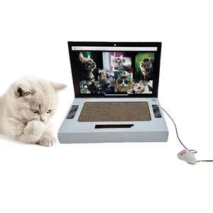 <b>Cat</b> Scratcher Laptop with Fluffy 'Mouse' Interactive Toys Pet <b>Scratching</b> <b>Board</b> - Product Image 2