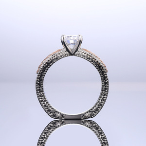 Anello da Donna Bicolore con Micro Zirconi Incastonati, Elegante Stile da Ufficio, Gioiello per Fidanzamento e Uso Quotidiano, Idea Regalo - Product Image 6