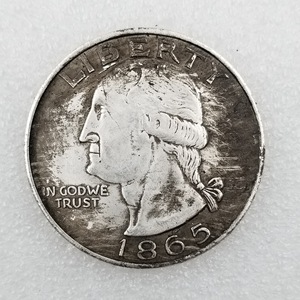 Réplique en laiton du Dollar d'argent de George Washington de 1865, reproduction d'une pièce de monnaie très recherchée - Product Image 6