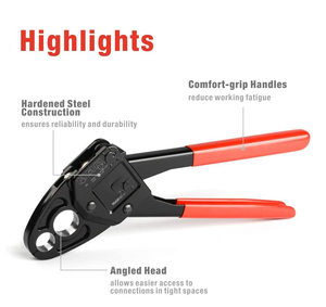 Herramienta de Prensado para Tuberías PEX con Cabezal Angular <span class=keywords><strong>IWISS</strong></span> para Juegos de Mordazas de Prensado de Cobre de 1/2\" y 3/4\" con Calibrador de Prensado Go/No-Go - Product Image 2