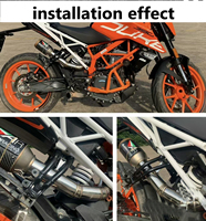 Sistema de Escape para Motocicleta, Tubo de Enlace Medio de Posición Alta de 51 mm para KTM Duke 125 250 390 KTM RC390 RC250 2017-2021