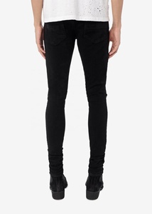 <span class=keywords><strong>Jeans</strong></span> pour hommes noirs déchirés de haute qualité en gros OEM, vêtements pour hommes fabriqués en Chine - Product Image 6