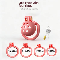 Cage de chasteté LOVE.ABS avec 5 anneaux, verrou invisible et 2 clés, BDSM, pour fêtes orgies, squirting, orgasmes et climax.