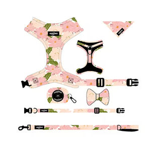 조절 가능한 강아지 하네스 리드줄 세트, 칼라 보우, 강아지 훈련 세트, 작은 강아지 하네스 리드줄 세트 (요르키, 치와와, 포메라니안용) - Product Image 3