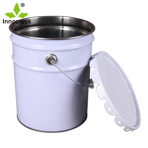 Seau à peinture métallique rond vide personnalisé non homologué avec anneau de verrouillage pour produits chimiques - Product Image 5